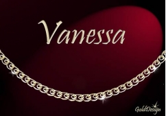 Vanessa - náramek zlacený
